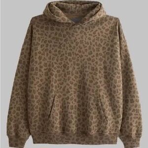 Abercrombie & Fitch Brown Leopard Print Hoodie